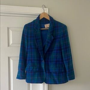 Vintage Pendleton Plaid Wool Blazer